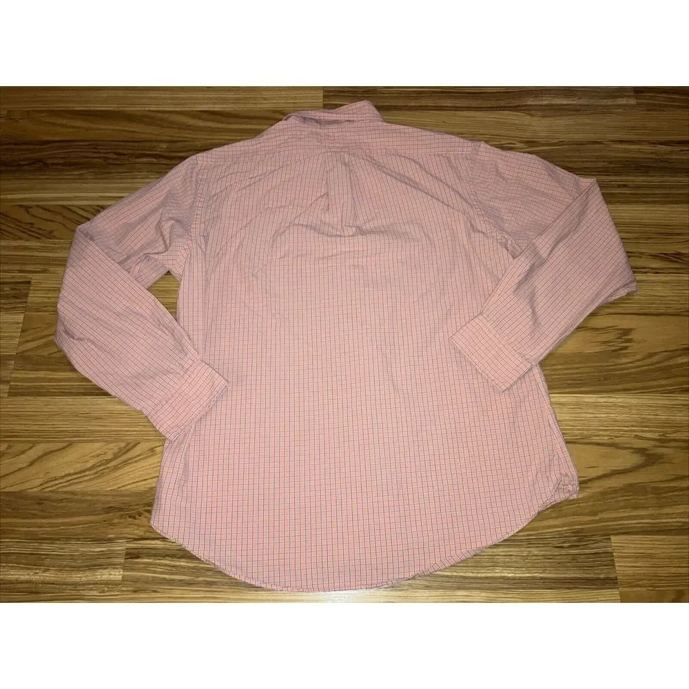 Ralph Lauren custom fit, Shirt Mens Size‎ Large Peach Long Sleeve